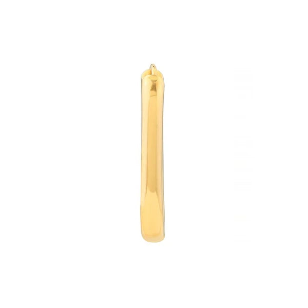 25.1mm Oval Round Hoop Hinged Earrings