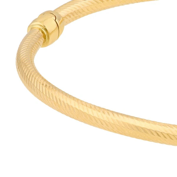 Gold Linear Pattern Bangle
