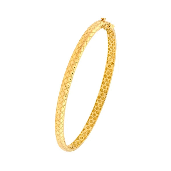 Square Etched Bangle Double Sided