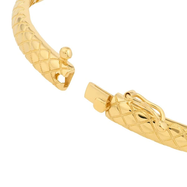 Square Etched Bangle Double Sided