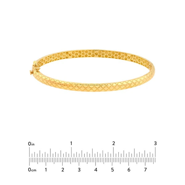 Square Etched Bangle Double Sided
