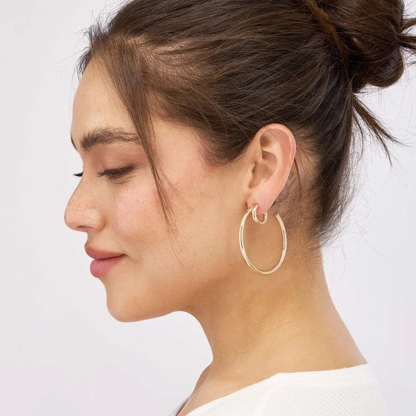 50mm Double Open Hoop Earrings