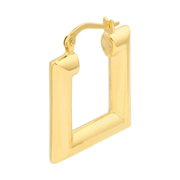 Square Polished Puff Earrings