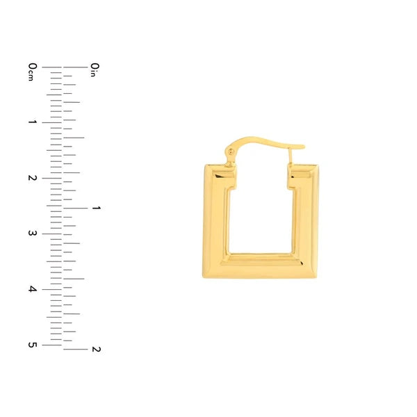 Square Polished Puff Earrings