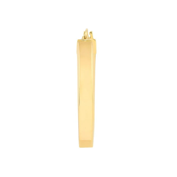 20mm Round Square Tube Hoop Earrings