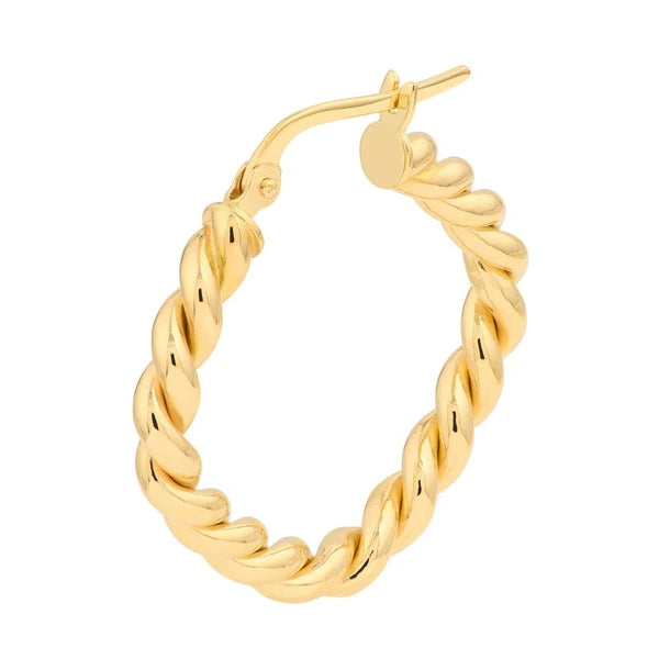 Square Twist Rope Hoop Earrings