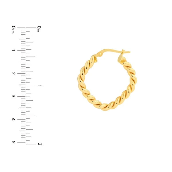 Square Twist Rope Hoop Earrings