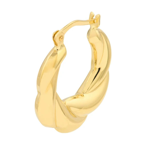 Twisted Round Hoop Earrings