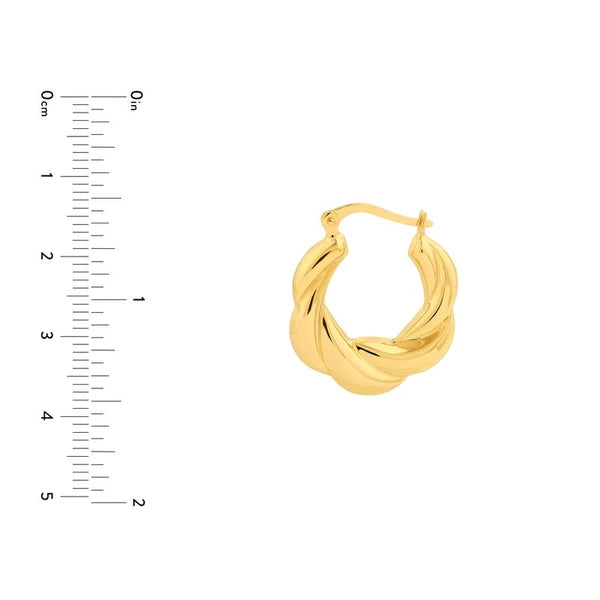Twisted Round Hoop Earrings