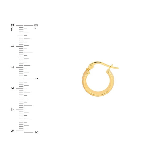 Extra Wide Textured Hoop Earrings