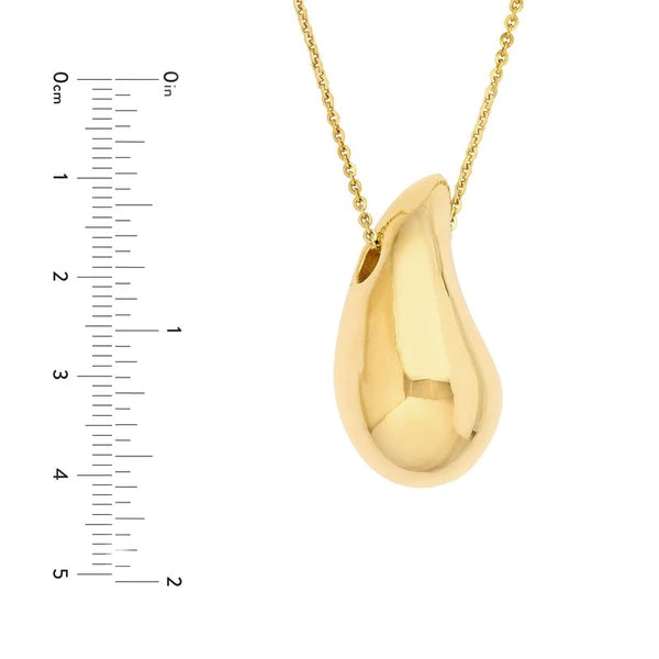 Puff Art Teardrop Dome Necklace