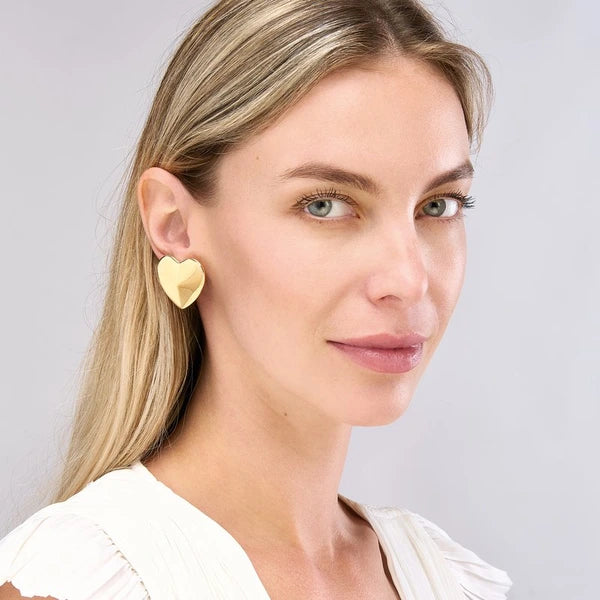 Extra Large Puffy Heart Earrings