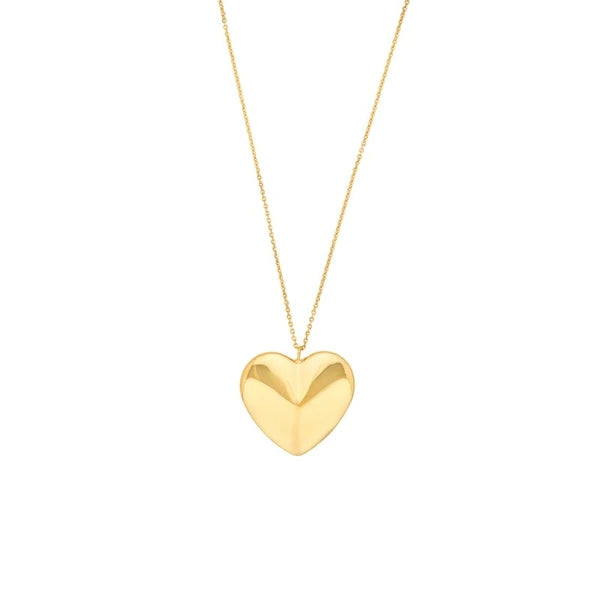 Puff Art Large Heart Pendant Necklace