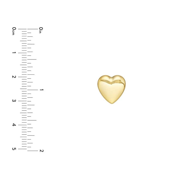 Polished Puff Heart Earrings