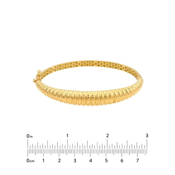 Graduated Ribbed Bangle Bracelet