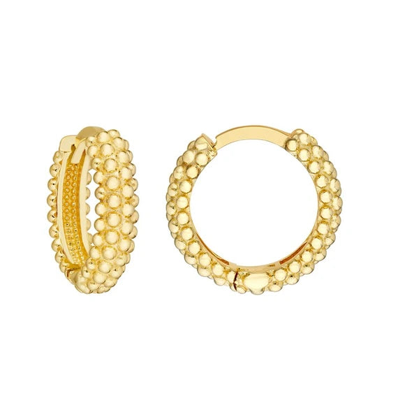 Bobble Textured Round Hoop Earrings