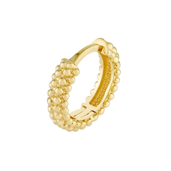Bobble Textured Round Hoop Earrings