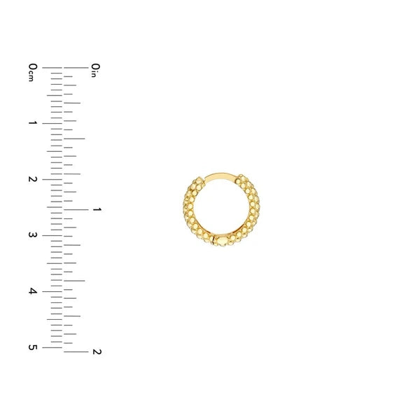Bobble Textured Round Hoop Earrings