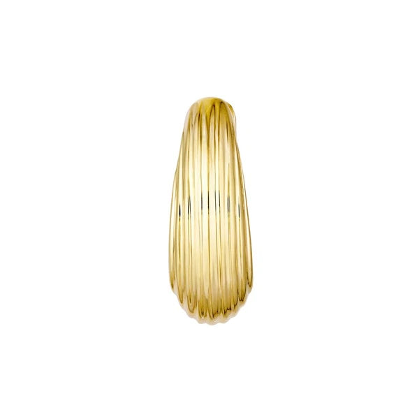 Fluted Polished Round Hoop Earrings