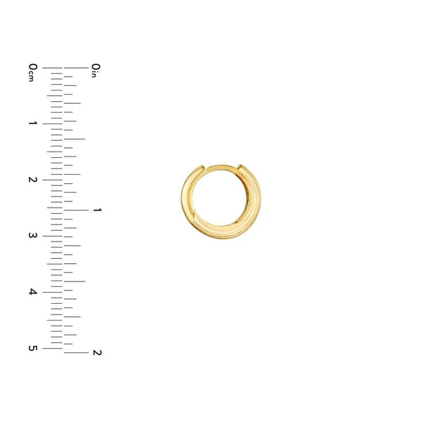 Fluted Polished Round Hoop Earrings