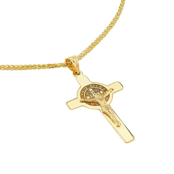Laser Engraved San Benito Crucifix