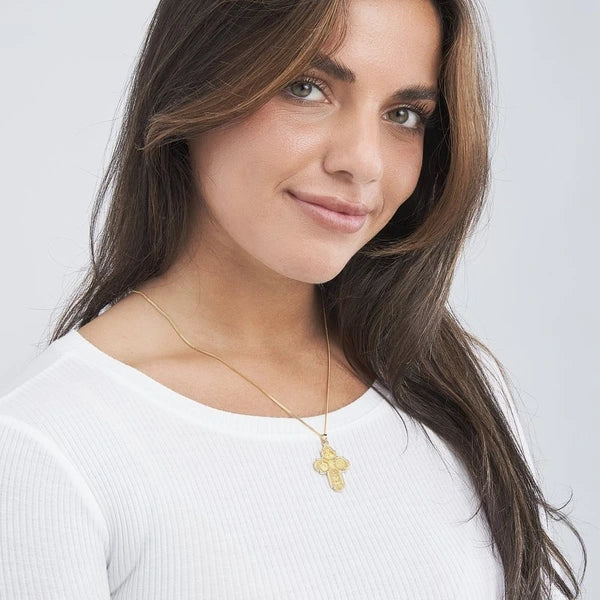 4 Way Double Sided Medal Cross Pendant