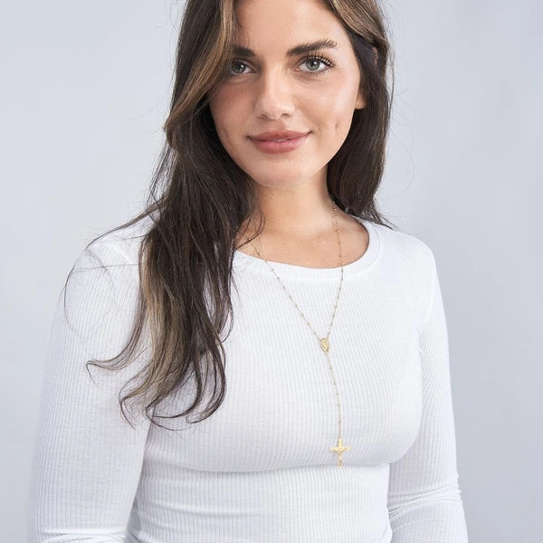 TraditioN/Al Rosary Necklace with Crucifix