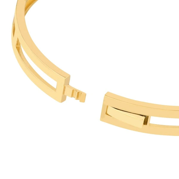 Diamond Bezel Open Bangle