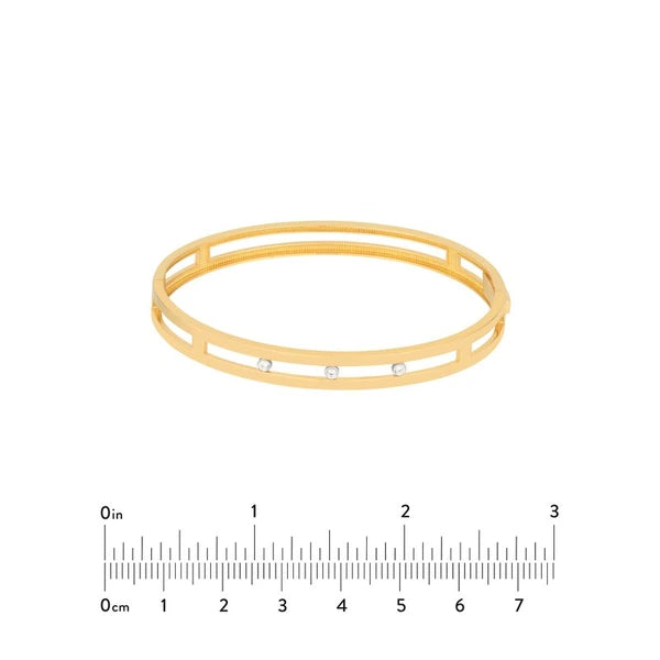 Diamond Bezel Open Bangle