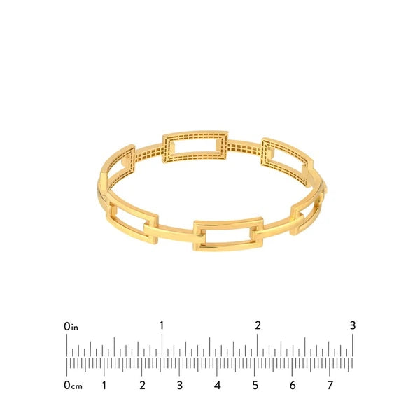 Rectangular Polished Link Bangle Bracelet