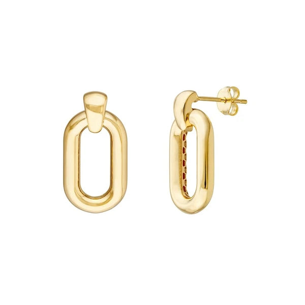 Oval Door Knocker Hoop Earrings