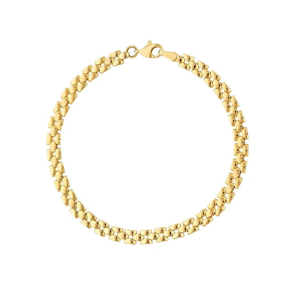 Polished 2+1 Square Link Chain