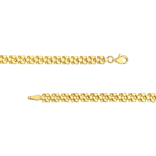 Polished 2+1 Square Link Chain