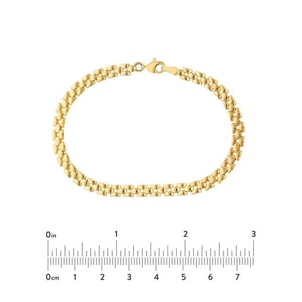 Polished 2+1 Square Link Chain