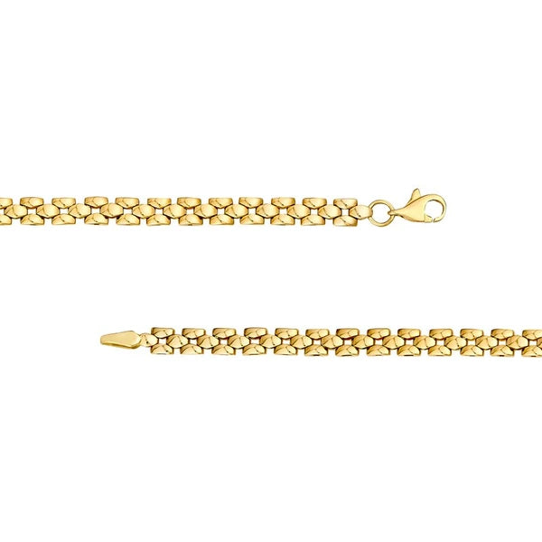 Polished 2+1 Square Link Chain