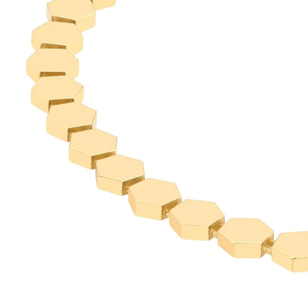 Polished HexagoN/Al Flat Link Bracelet