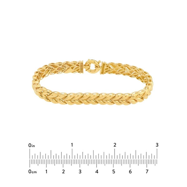 Polished Wheat Link Bracelet