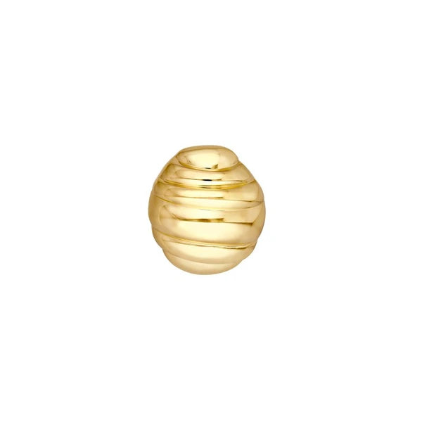 Fluted Oval Stud Earrings