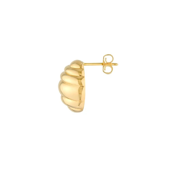 Fluted Oval Stud Earrings
