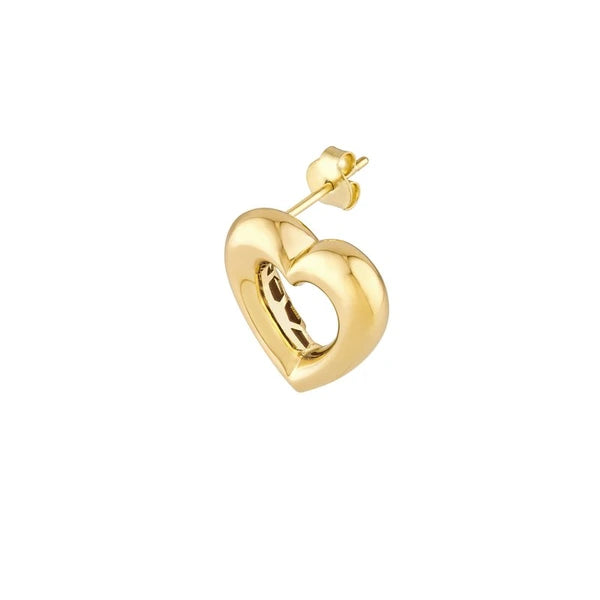 Open Heart Stud Earrings
