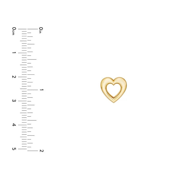 Open Heart Stud Earrings
