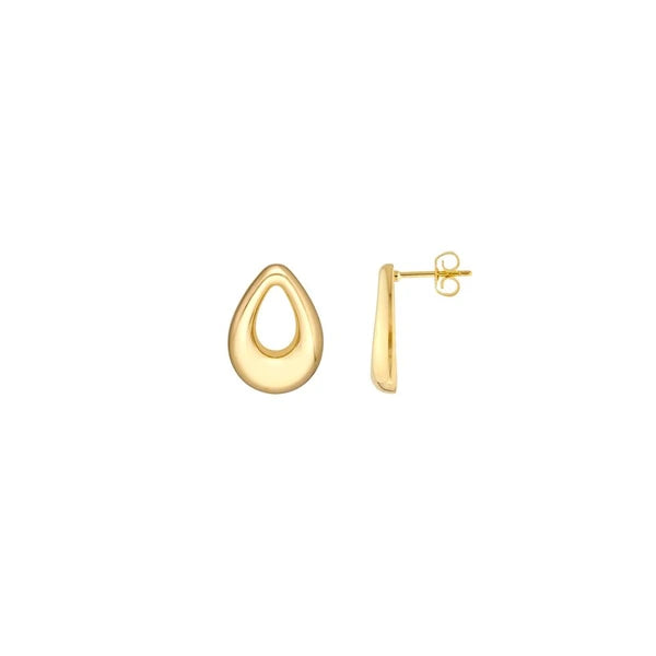 Open Teardrop Stud Earrings