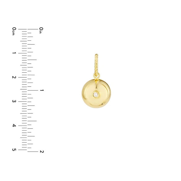 Diamond Circle Bead Charm