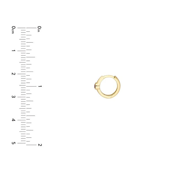 Ruby Bezel Mini Hoops