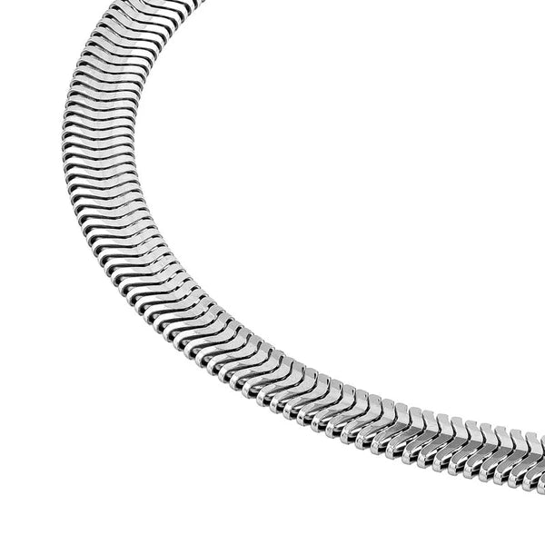 Sterling Silver 4.20mm D/C Flat Oval SN/Ake Chain