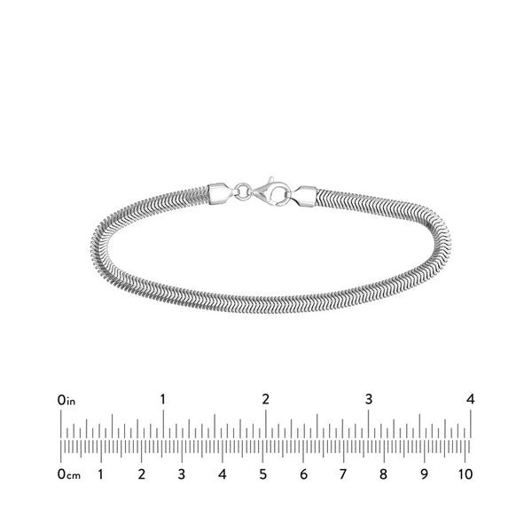Sterling Silver 4.20mm D/C Flat Oval SN/Ake Chain