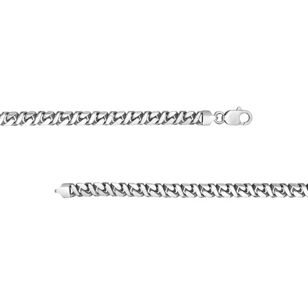 Sterling Silver 7mm 8-Sided D/C Curb Chain