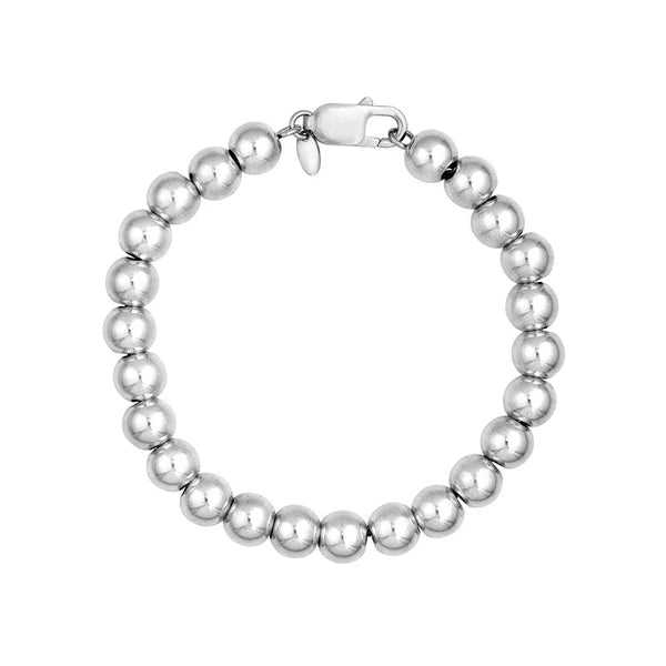 Sterling Silver 8mm Polished Bead Chain