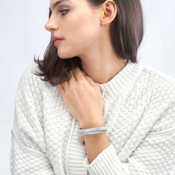 18mm Sterling Silver Tubogas Open Bangle