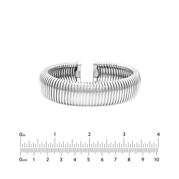 18mm Sterling Silver Tubogas Open Bangle